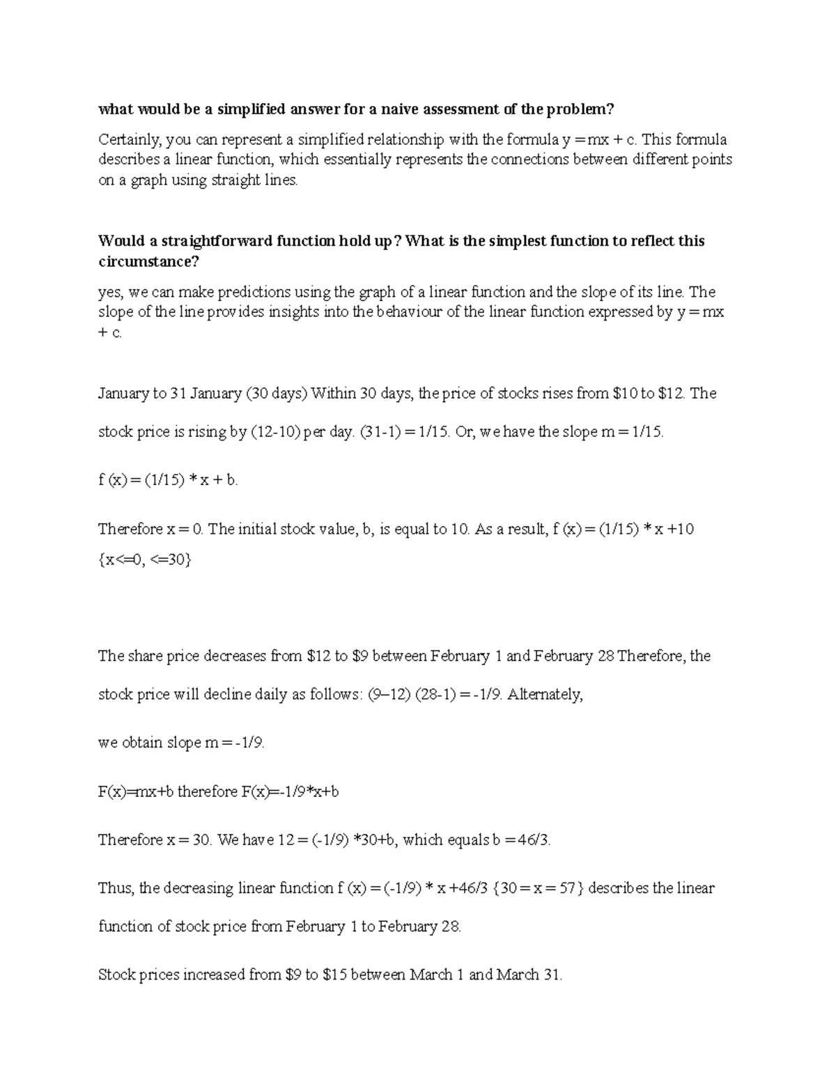 MATH DF WEEK 2 - algebra - what would be a simplified answer for a ...
