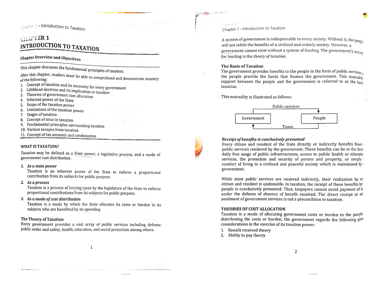 TAX Chp. 1 - Income Taxation Chapter 1 - BS Accountancy - Studocu