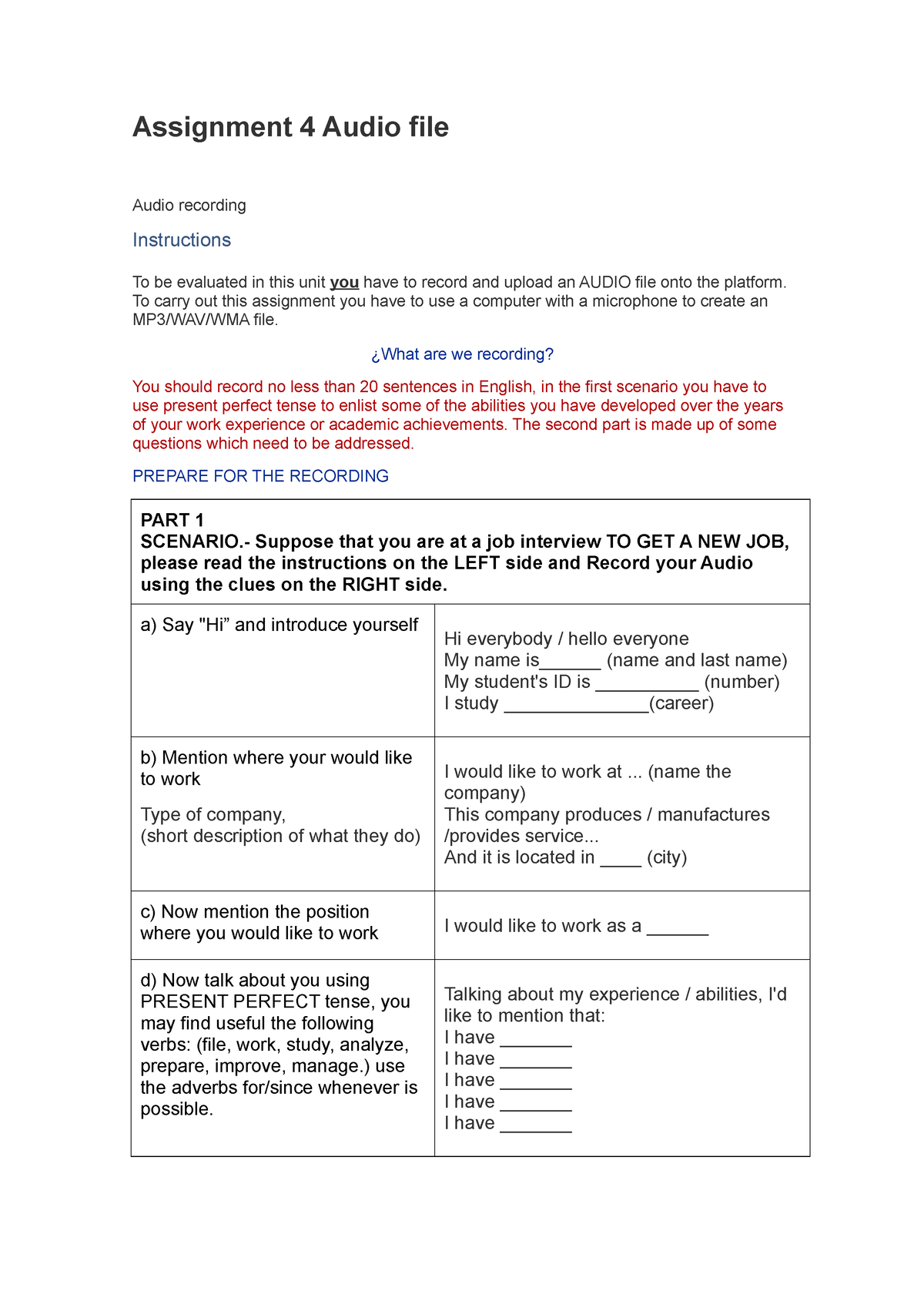 assignment 4 audio file uveg