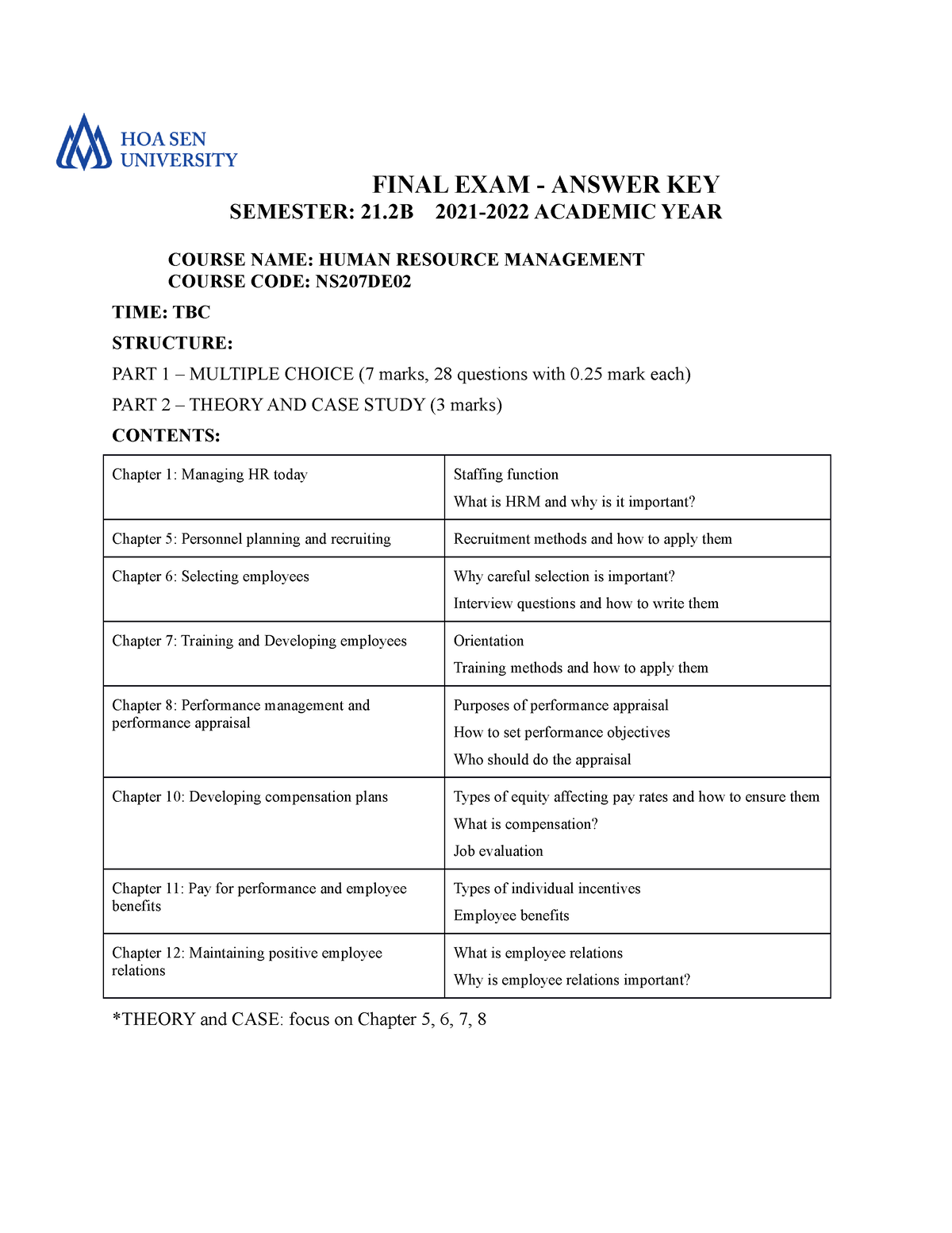 Biology Final Exam Answer Key 2021