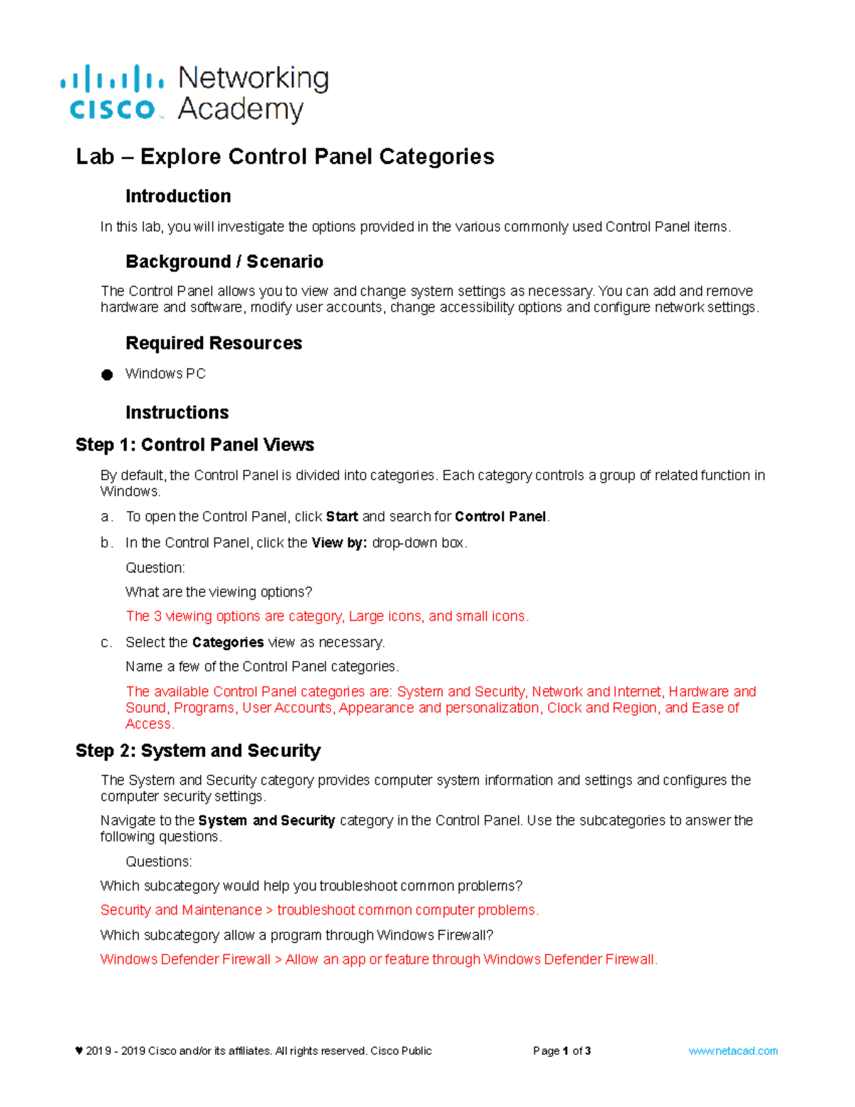 11.2.1.5 Lab - Explore Control Panel Categories - Lab – Explore Control ...
