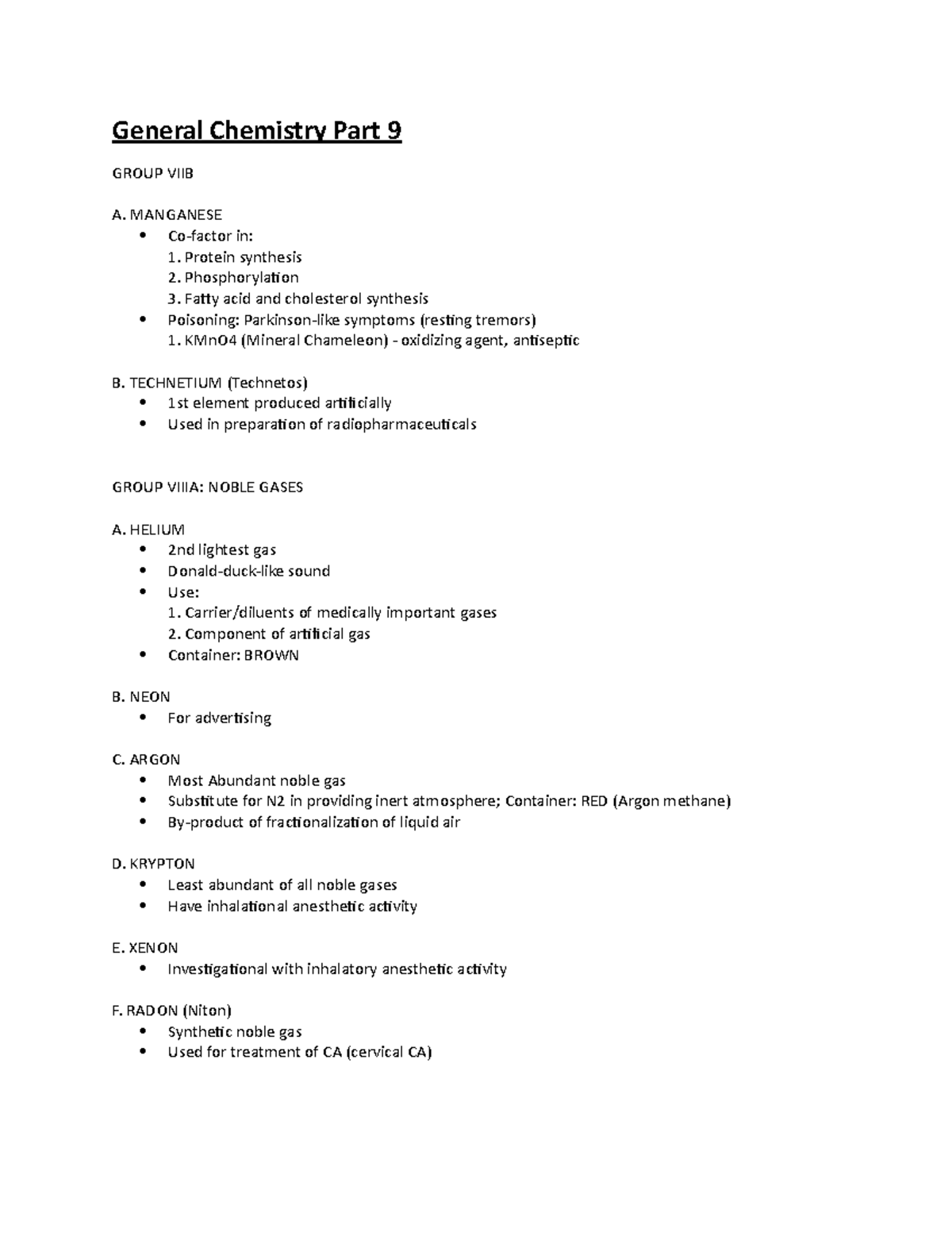 Pharmacy Module 1 (Gen Chem; 9Periodic Table Part 4) - Inorganic ...