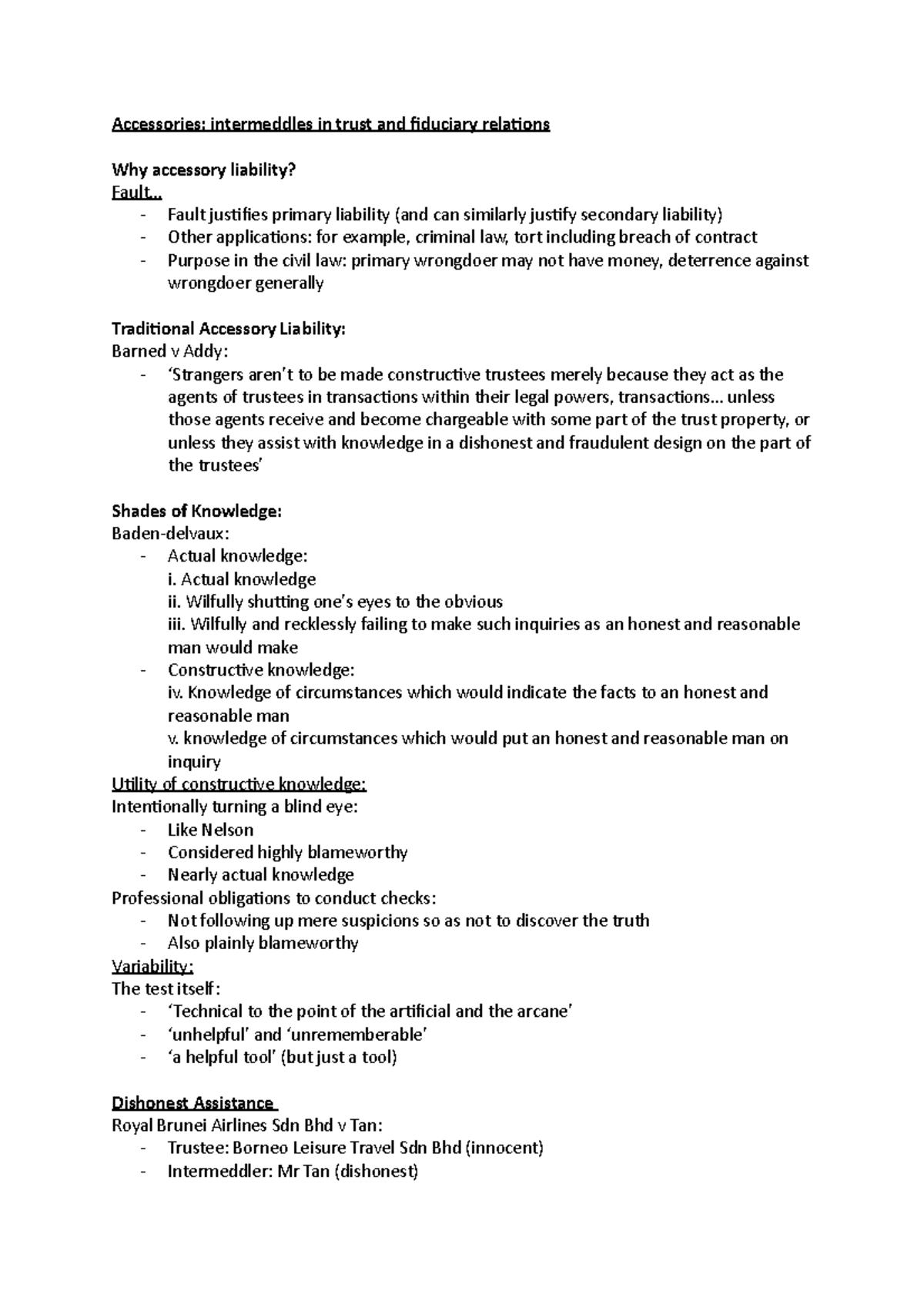 Intermeddlers in trusts and fiduciary relations - .. - Fault justifies ...