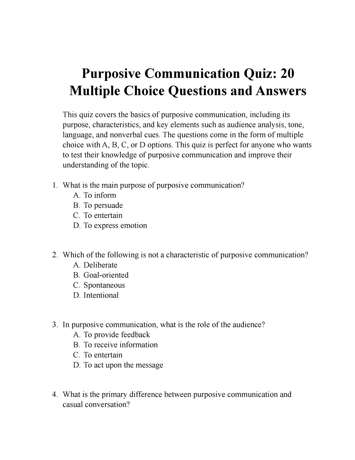 essay questions about purposive communication