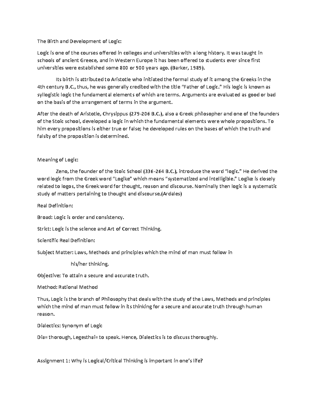 For upload 2 TheBirthDevelopmentMeaningandImpotanceofLogic