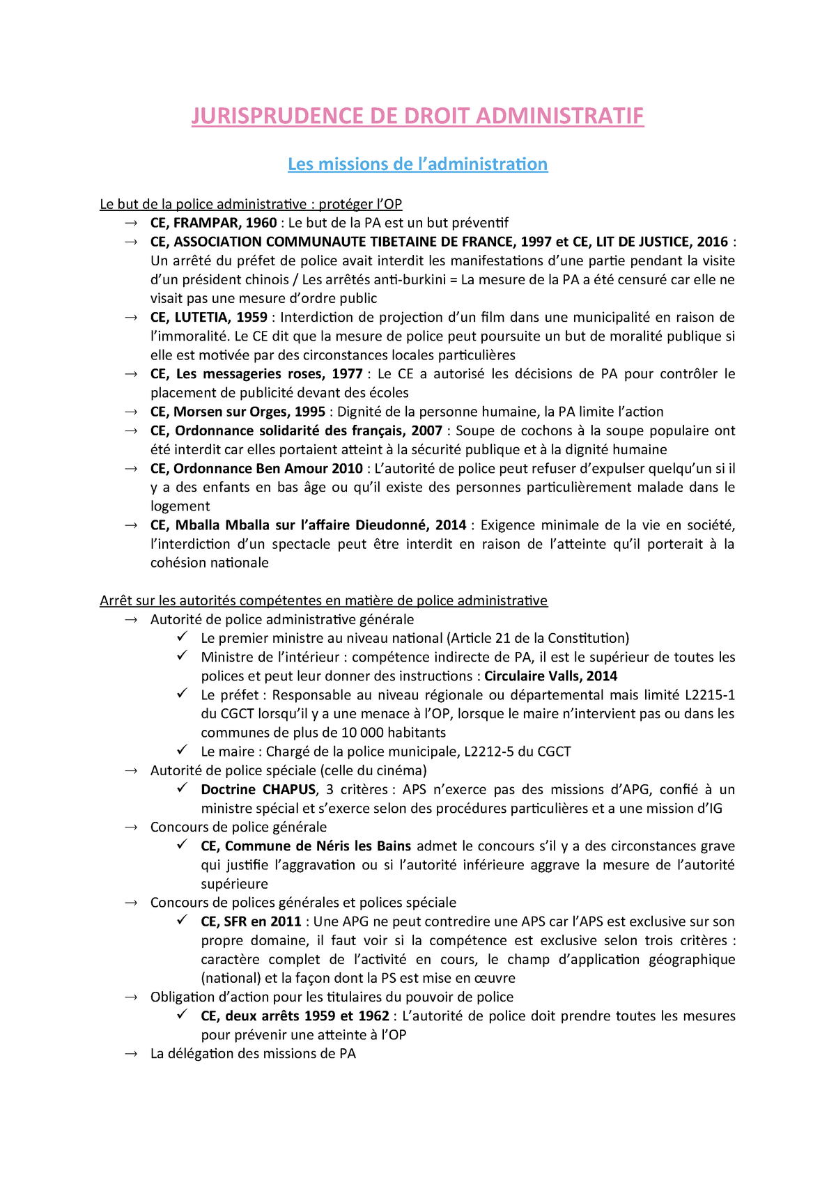 dissertation droit administratif l2