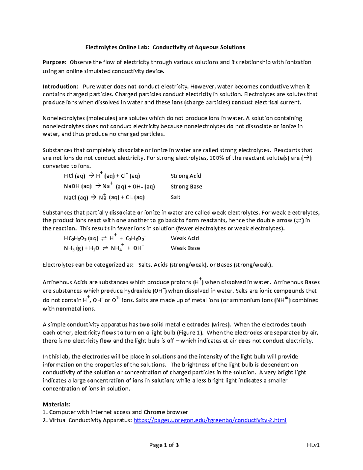Lab8_Electrolytes_Lab Page 1 of 3 HLv Electrolytes Online Lab