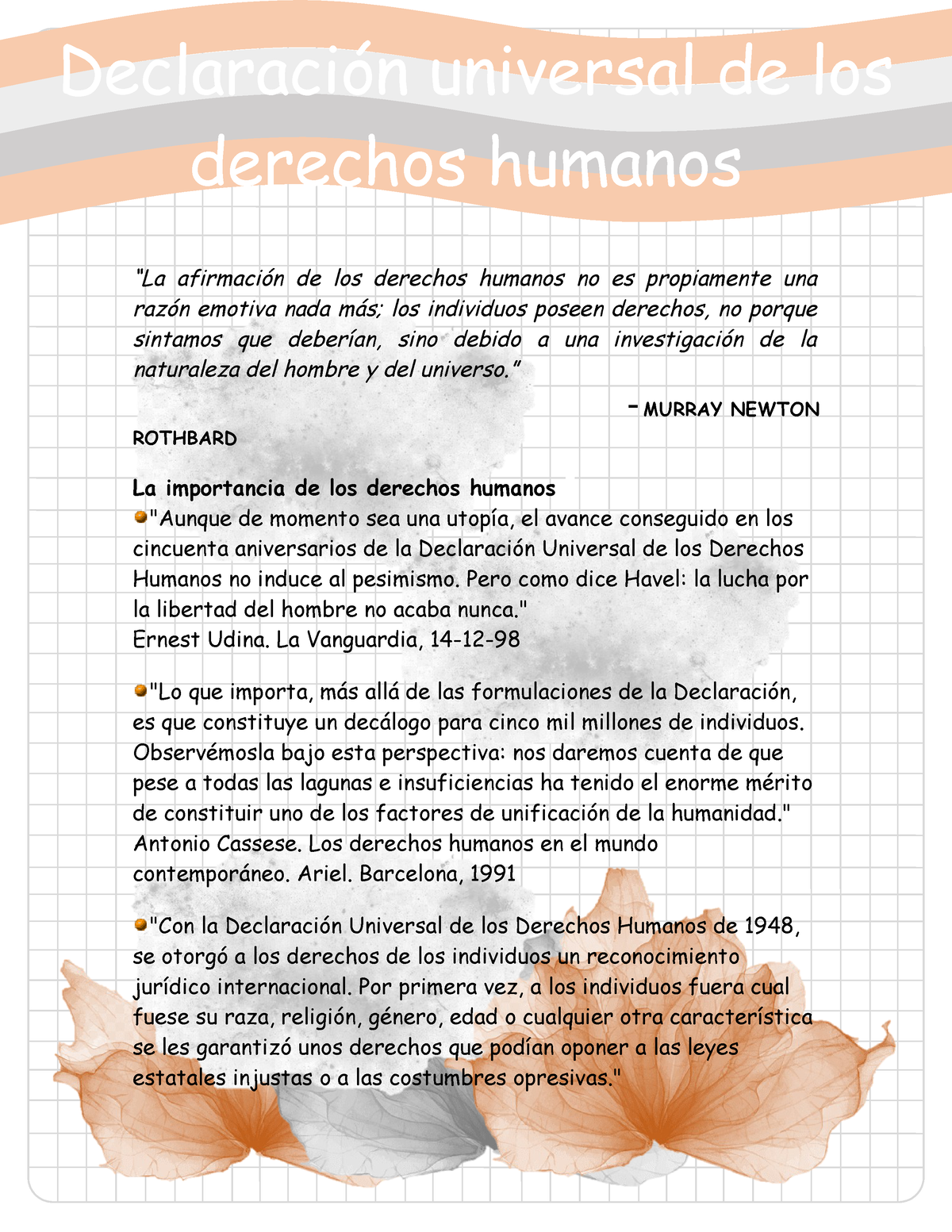 Derechos Humanos - Informe - “La Afirmación De Los Derechos Humanos No ...