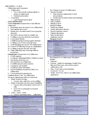 MIS Exam 1 & 2 Study Guides - Management Information Systems in ...