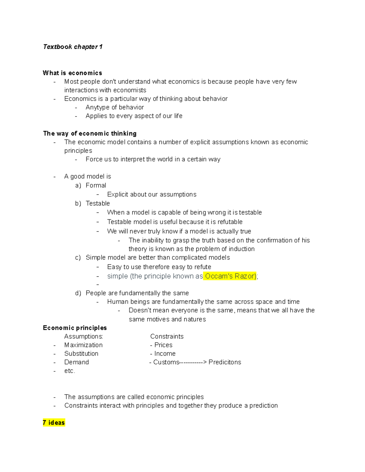 Econ 103 Chapter 1 Introduction - Textbook chapter 1 What is economics ...