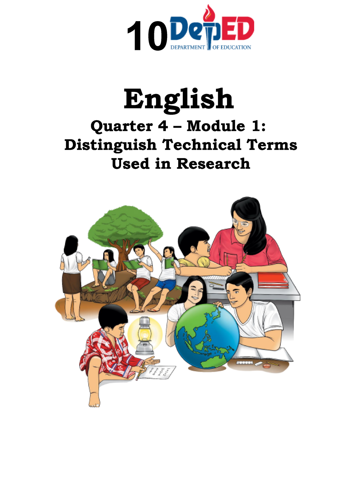English 10 Mod1 Distinguish Technical Terms Used In Research Final 10 English Quarter 4 2127