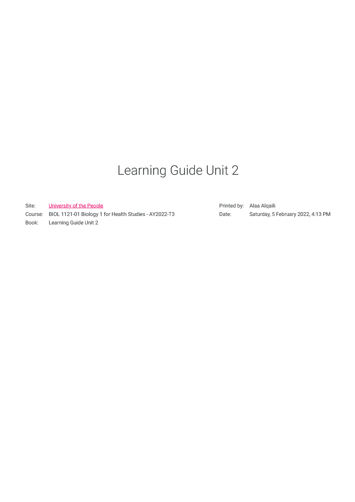 Learning Guide Unit 2 - Test The Relationship Between Structure And ...