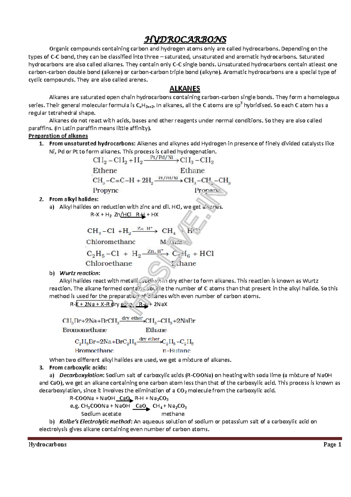 13. Hydrocarbons - Hydrocarbon - HYDROCARBONS Organic compounds ...