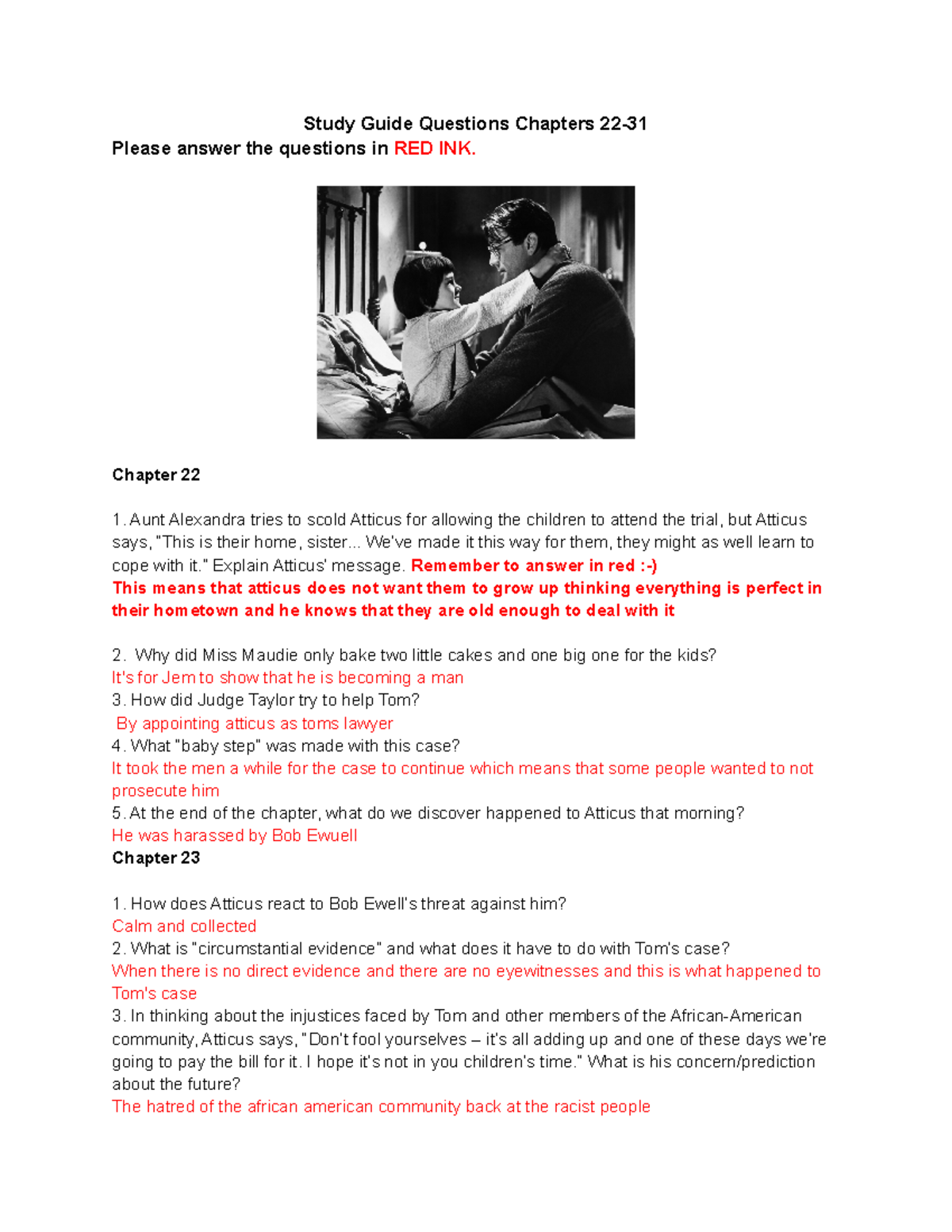 Study Guide Questions Chapters 22-31 - Study Guide Questions Chapters ...