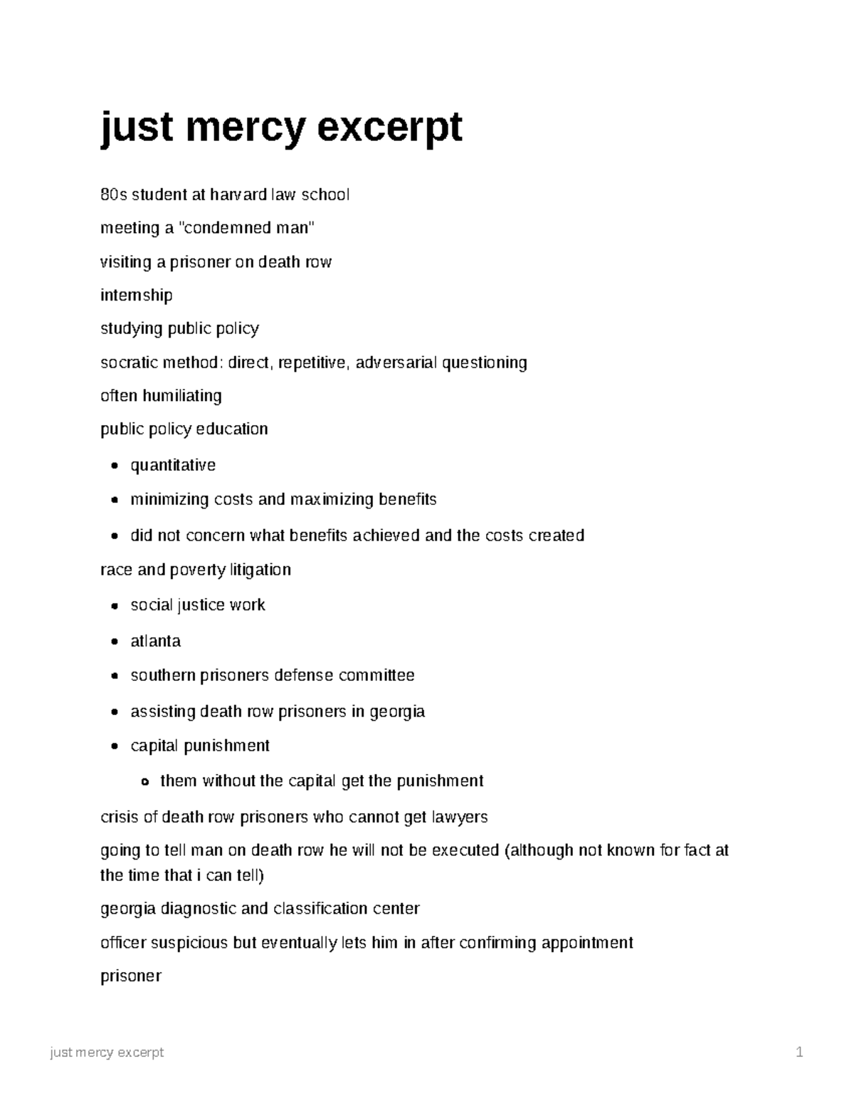 Just mercy excerpt - McQueen - just mercy excerpt 80s student at ...