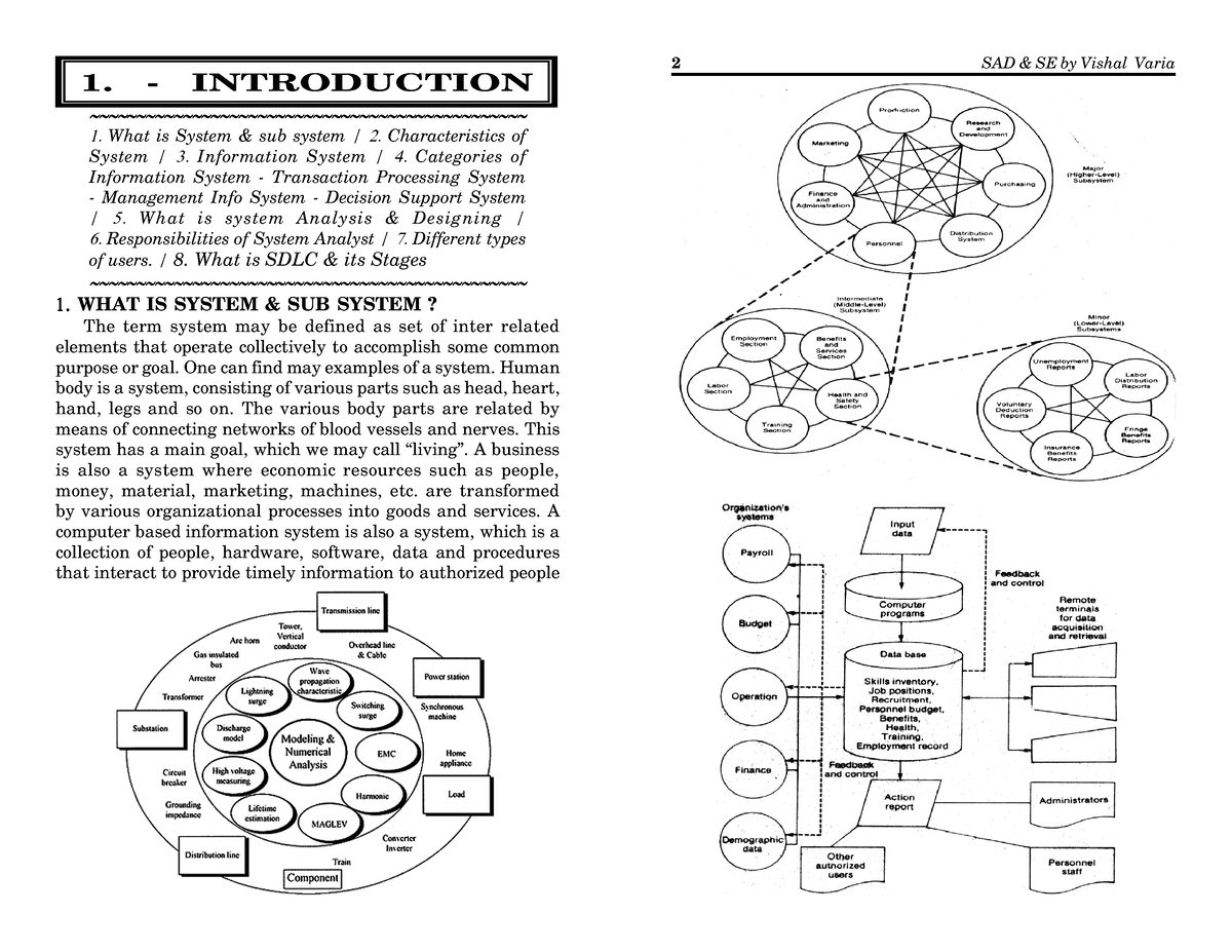 System Analysis AND Design ...