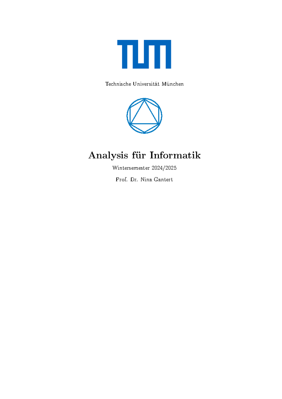 Skript Analysis WS24/25 - Technische Universit ̈at M ̈unchen Analysis f ...