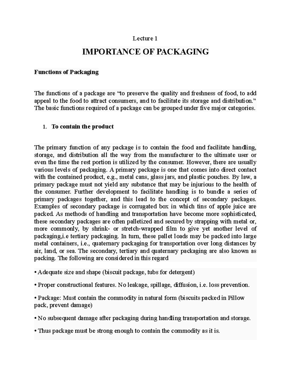 lecture-1-lecture-1-importance-of-packaging-functions-of-packaging