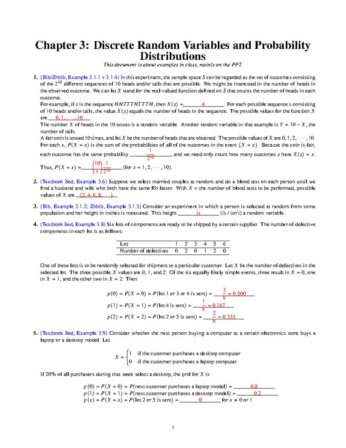 Ch3 Discrete Random Variables And Probability Distributions - Chapter 3 ...