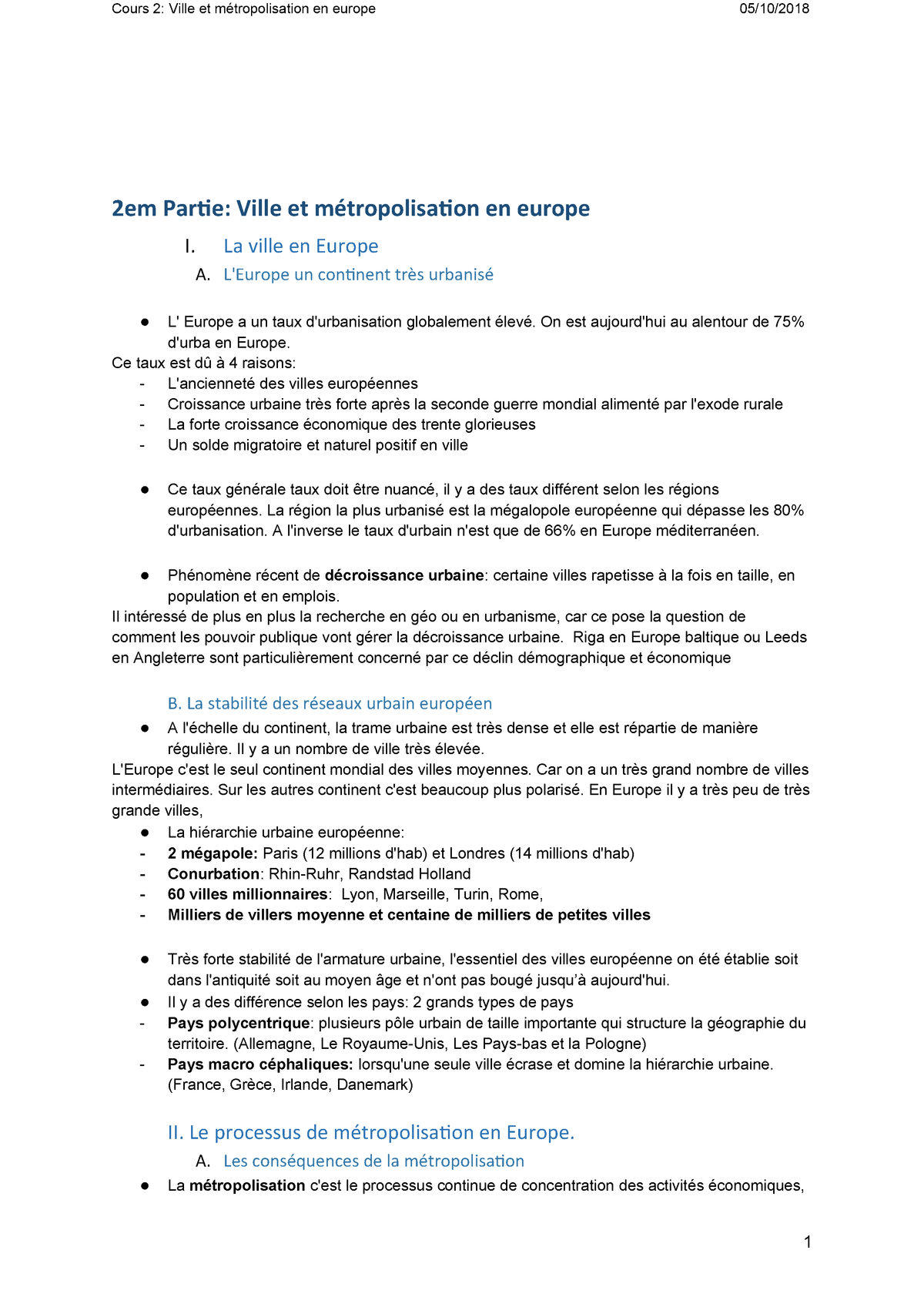 dissertation l'urbanisation en france