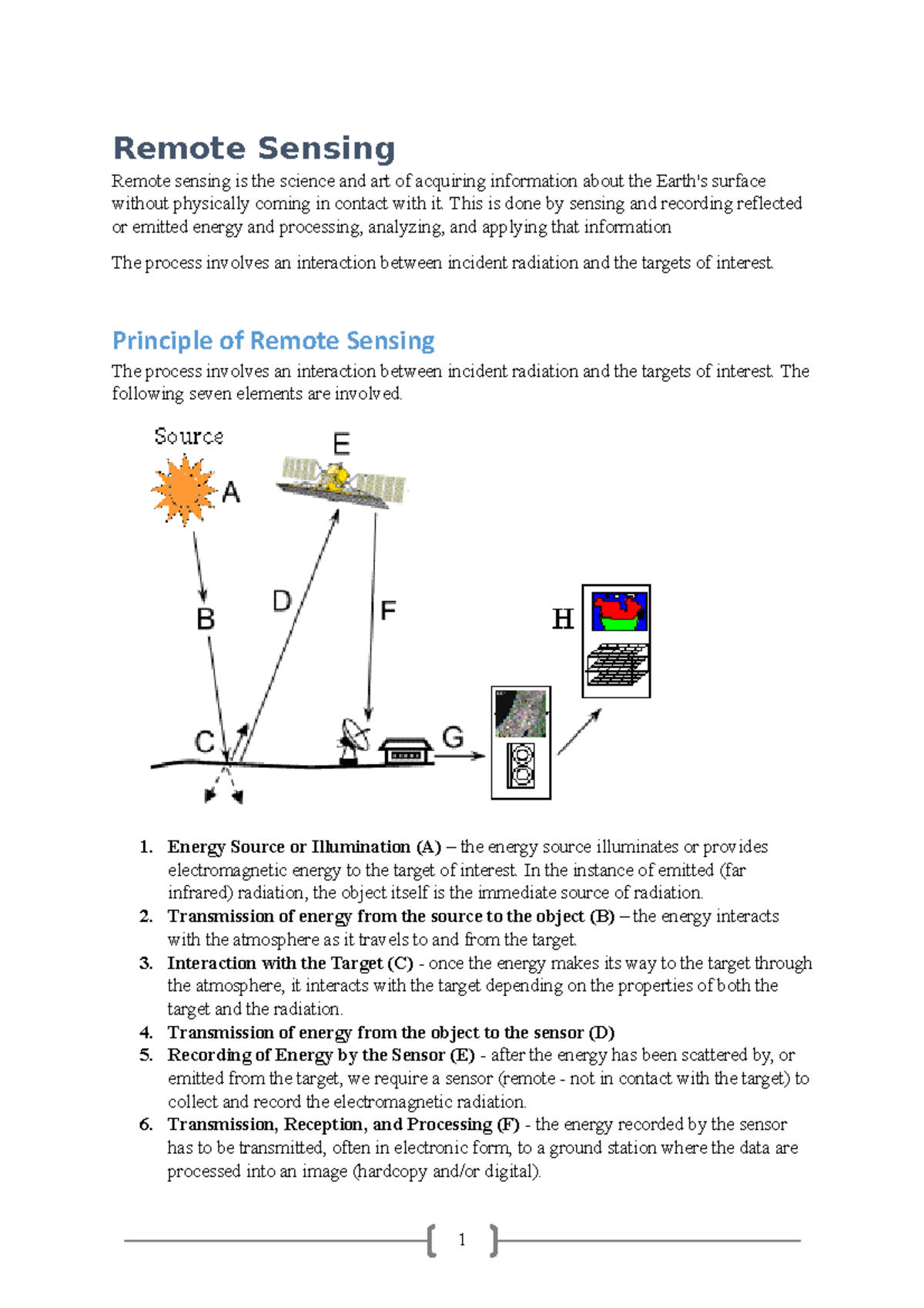 Remote Sensing - Remote Sensing Remote sensing is the science and art ...
