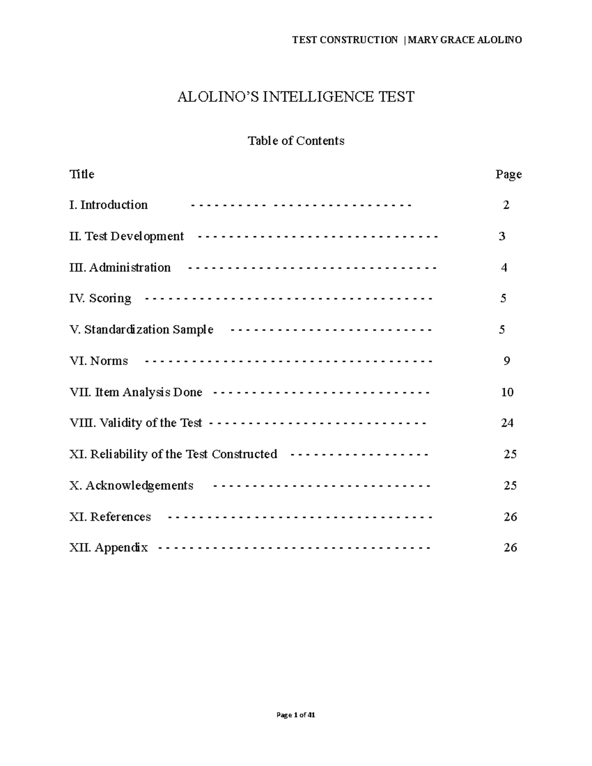 Alolino's TEST Construction Psychological Assessment - ALOLINO’S ...