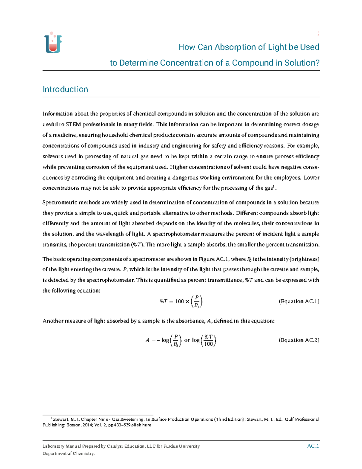LAB212CHEM The pdf is the instructions to the spectrophotometry lab