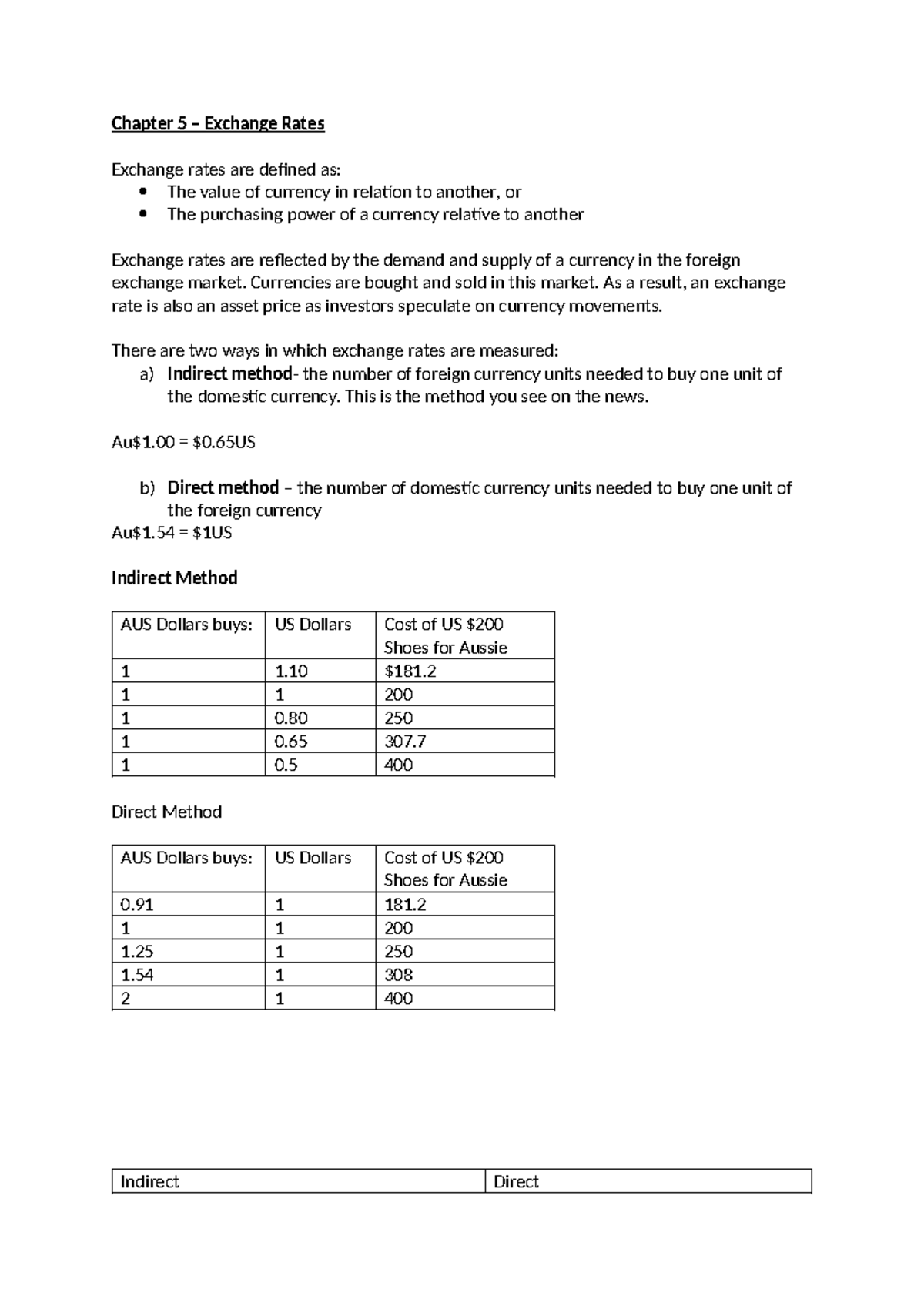 Chapter 5 – Exchange Rates - Chapter 5 – Exchange Rates Exchange rates ...