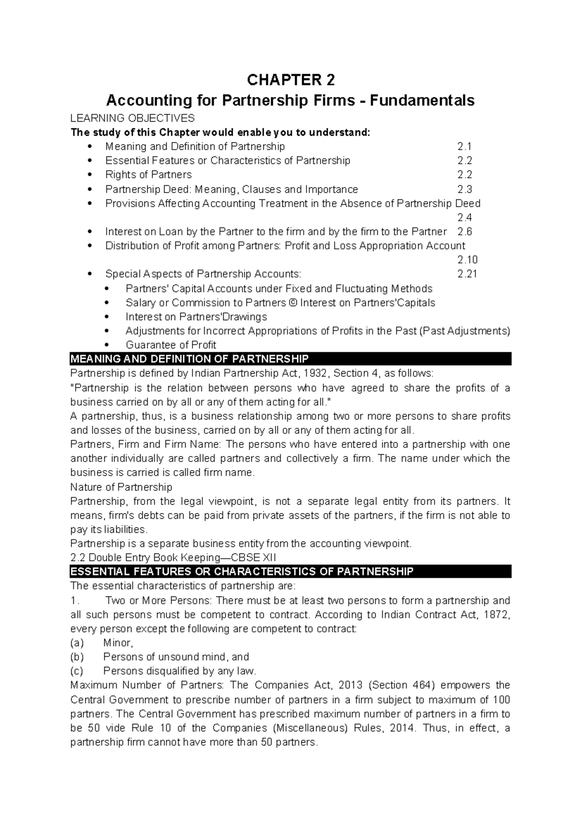 Accounting for Partnership Firms - Fundamentals - CHAPTER 2 Accounting ...