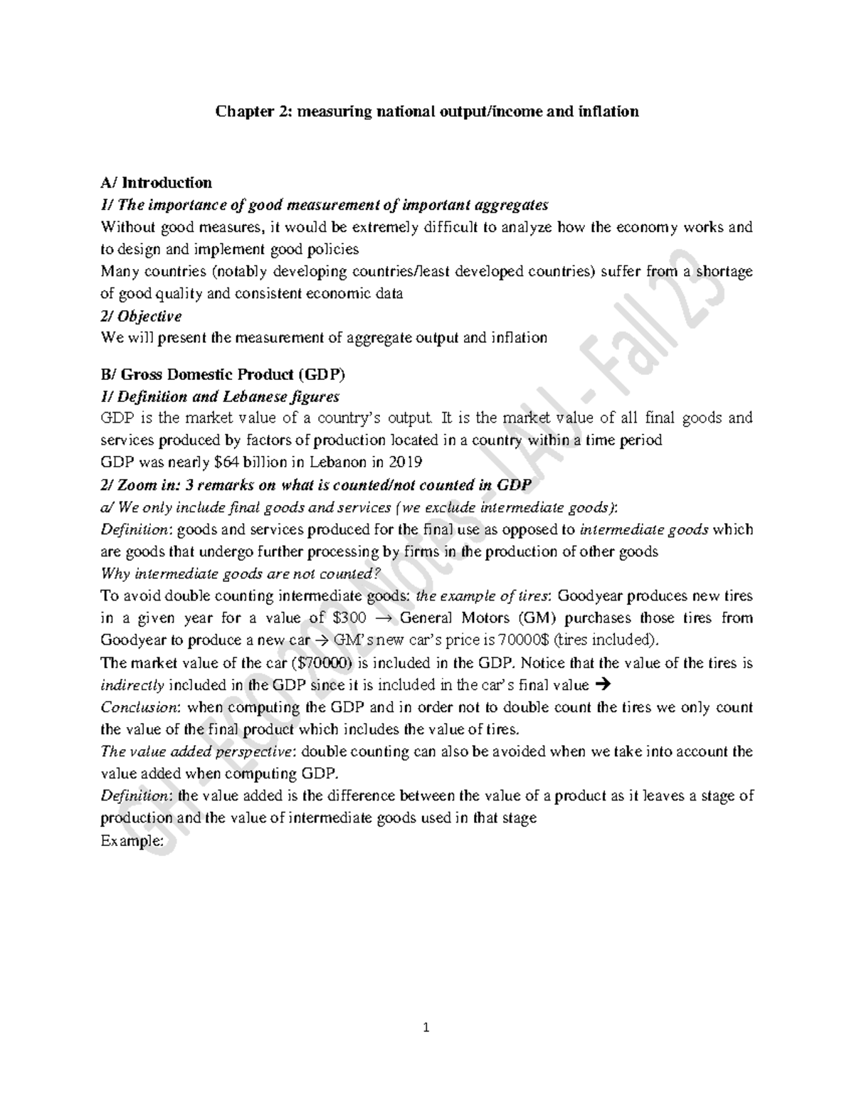 Chapter 2 macro - testbanks - Chapter 2: measuring national output ...