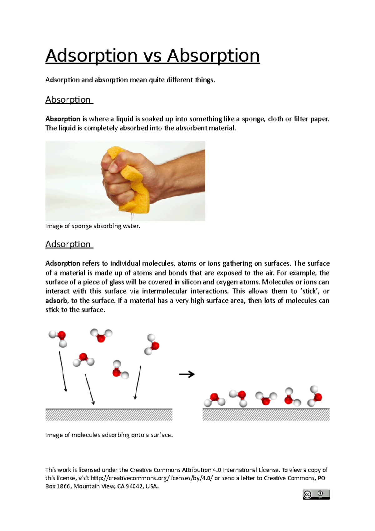 Adsorptionvsabsorption Adsorption vs Absorption Adsorption and