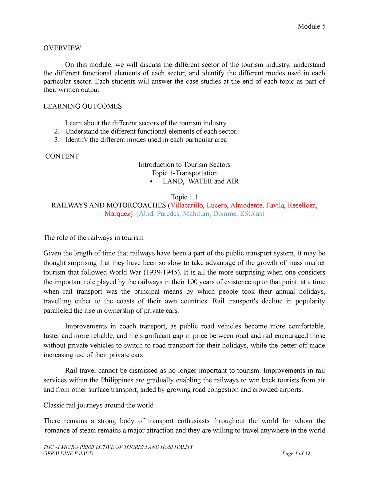 Module-5-Topic-1.1 - OVERVIEW On this module, we will discuss the ...