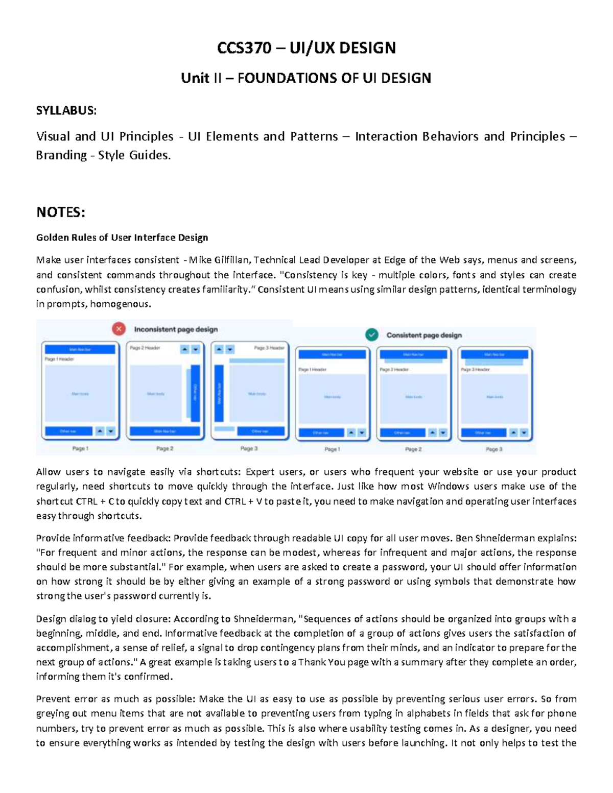CCS370 - UI UX Design - Unit 2 - CCS370 – UI/UX DESIGN Unit II ...