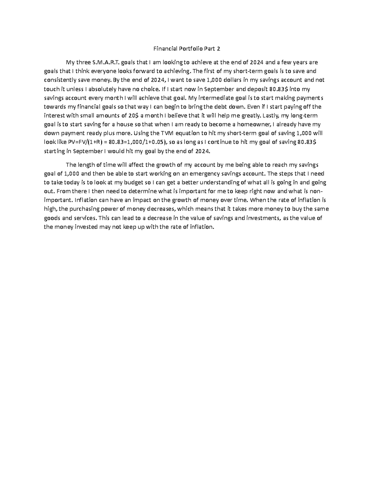 personal financial management essay