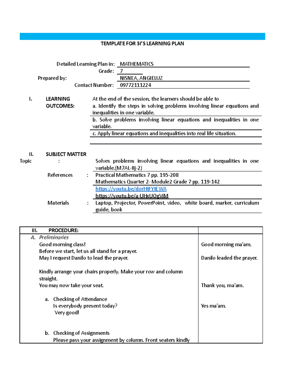 Lesson-Plan-3I(1) final (Autosaved) - TEMPLATE FOR 3I’S LEARNING PLAN ...