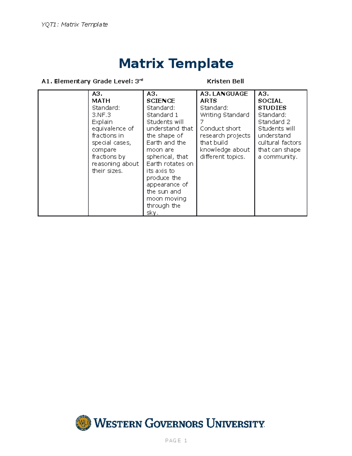 assignment on matrix