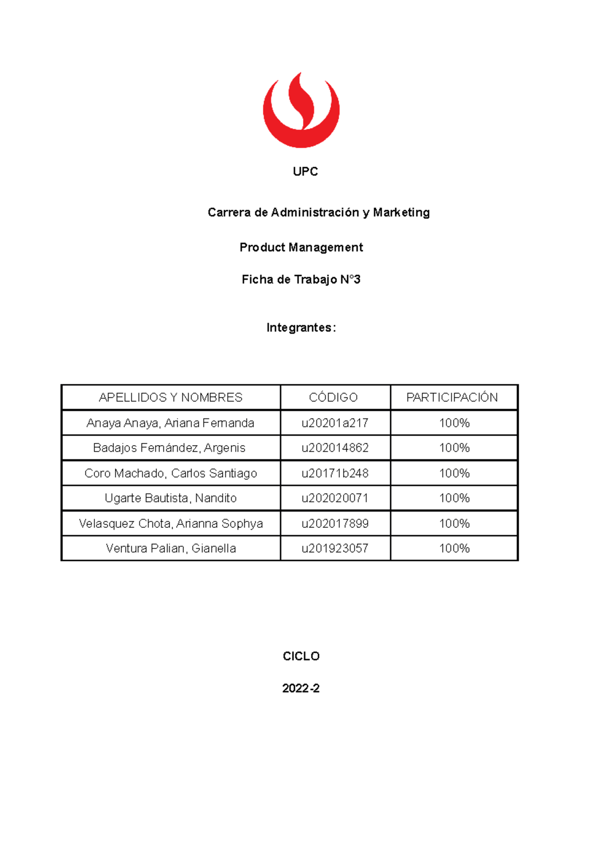Ficha 4 - grupo 6 Proti MIX - UPC Carrera de Administración y Marketing ...