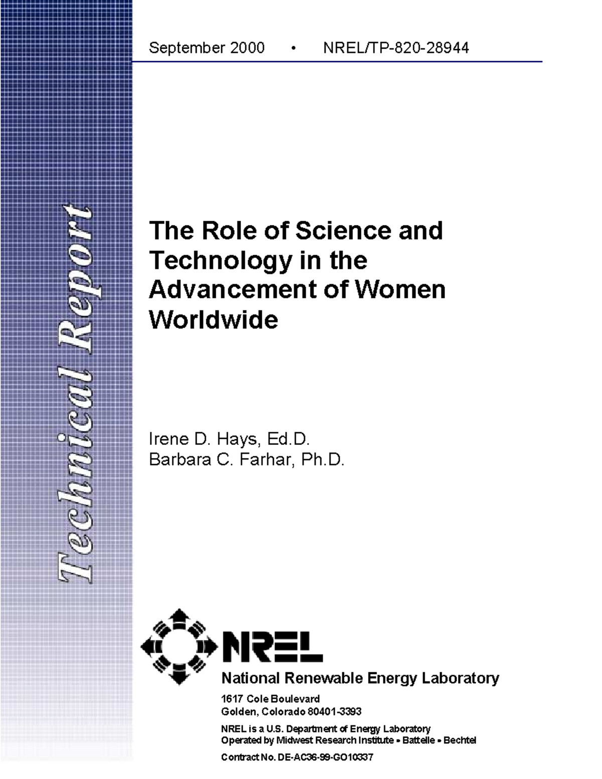 The Role of Science and Technology in th - The Role of Science and ...