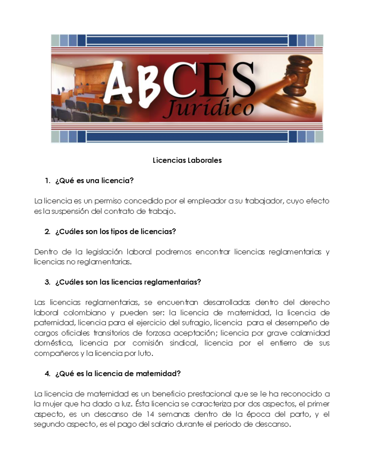 22-Licencias Laborales - Licencias Laborales ¿Qué Es Una Licencia? La ...