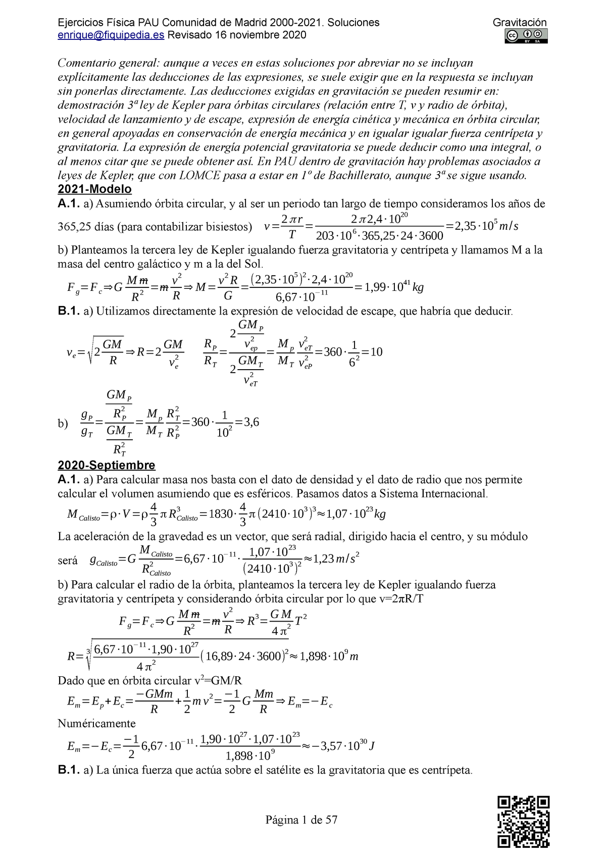 F2 PAU Gravitacion Soluc - Enrique@fiquipedia Revisado 16 Noviembre ...