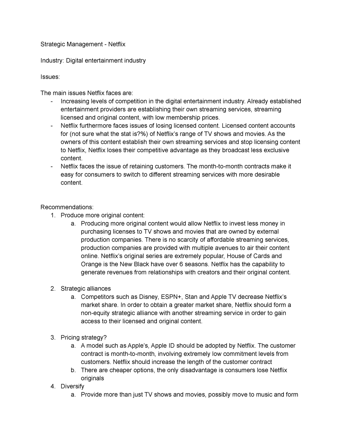 netflix case study strategic management pdf