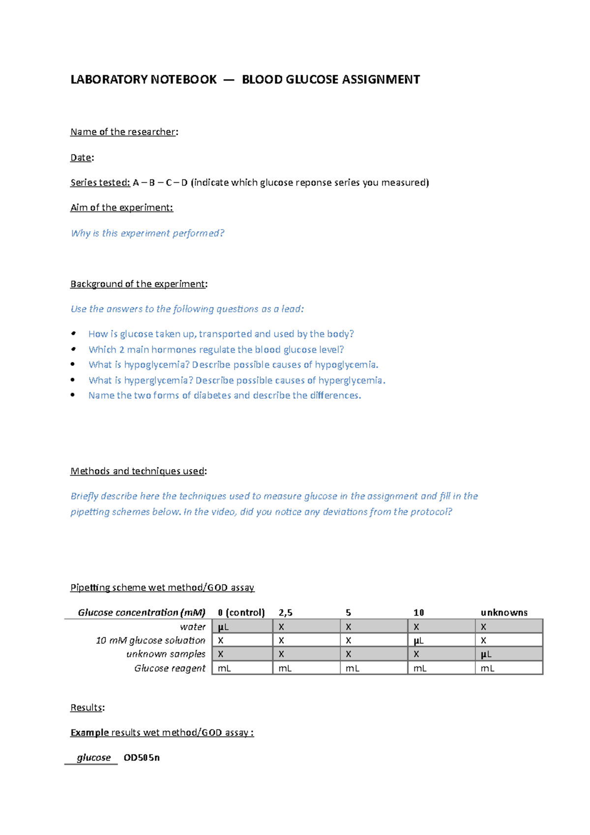 Laboratory Notebook - template - final 2022 adapted V3 - LABORATORY ...