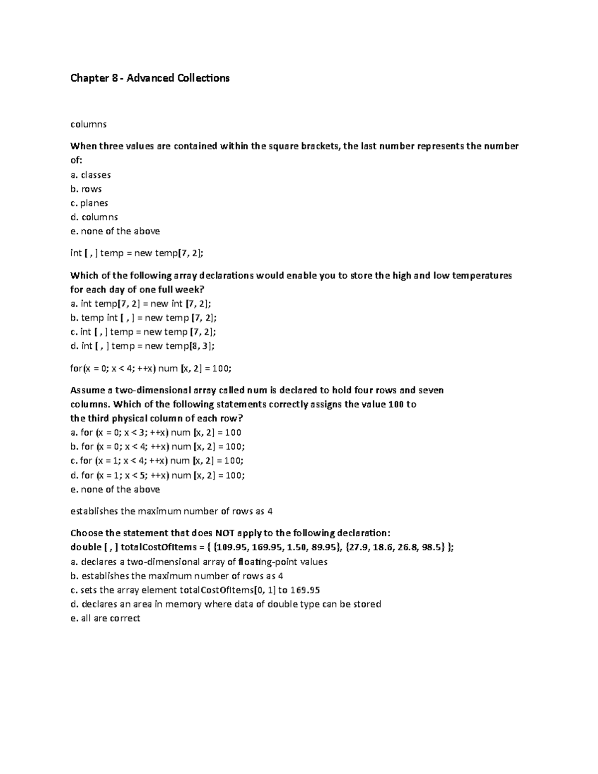 Chapter 8 - Advanced Collections - Chapter 8 - Advanced Collections ...