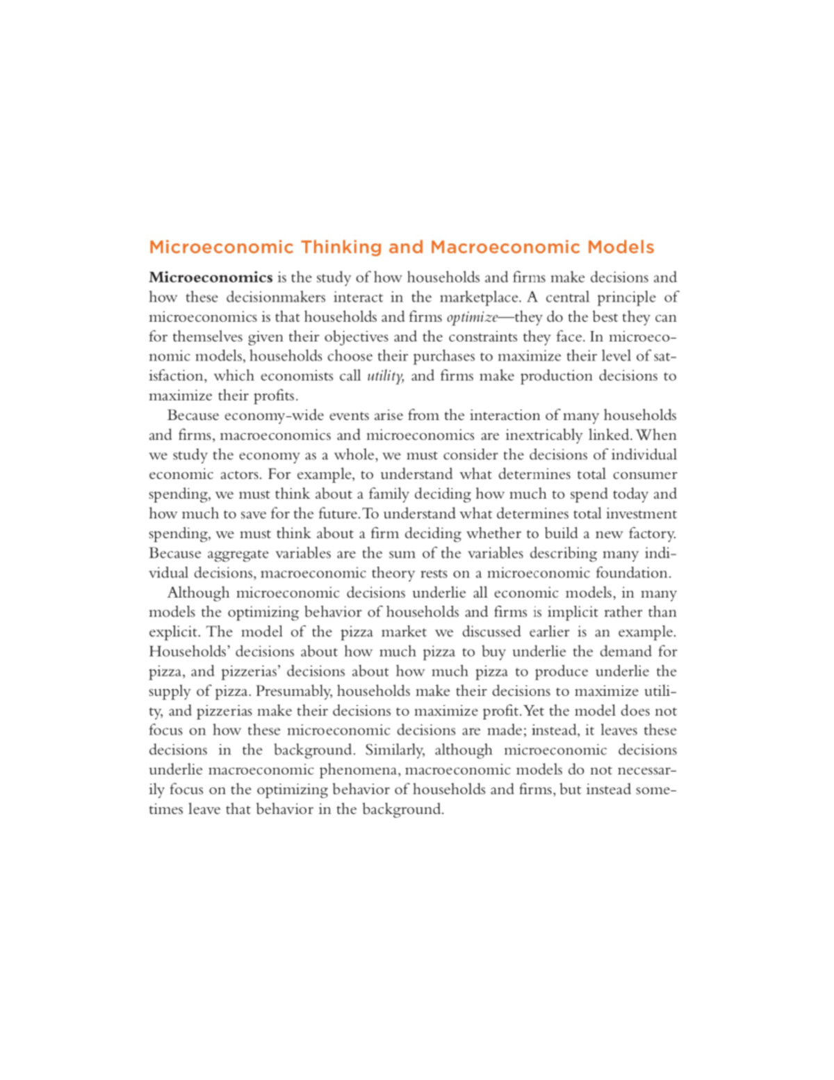 Microeconomic Thinking and Macroeconomic Models - MACRO ECONOMICS - Studocu
