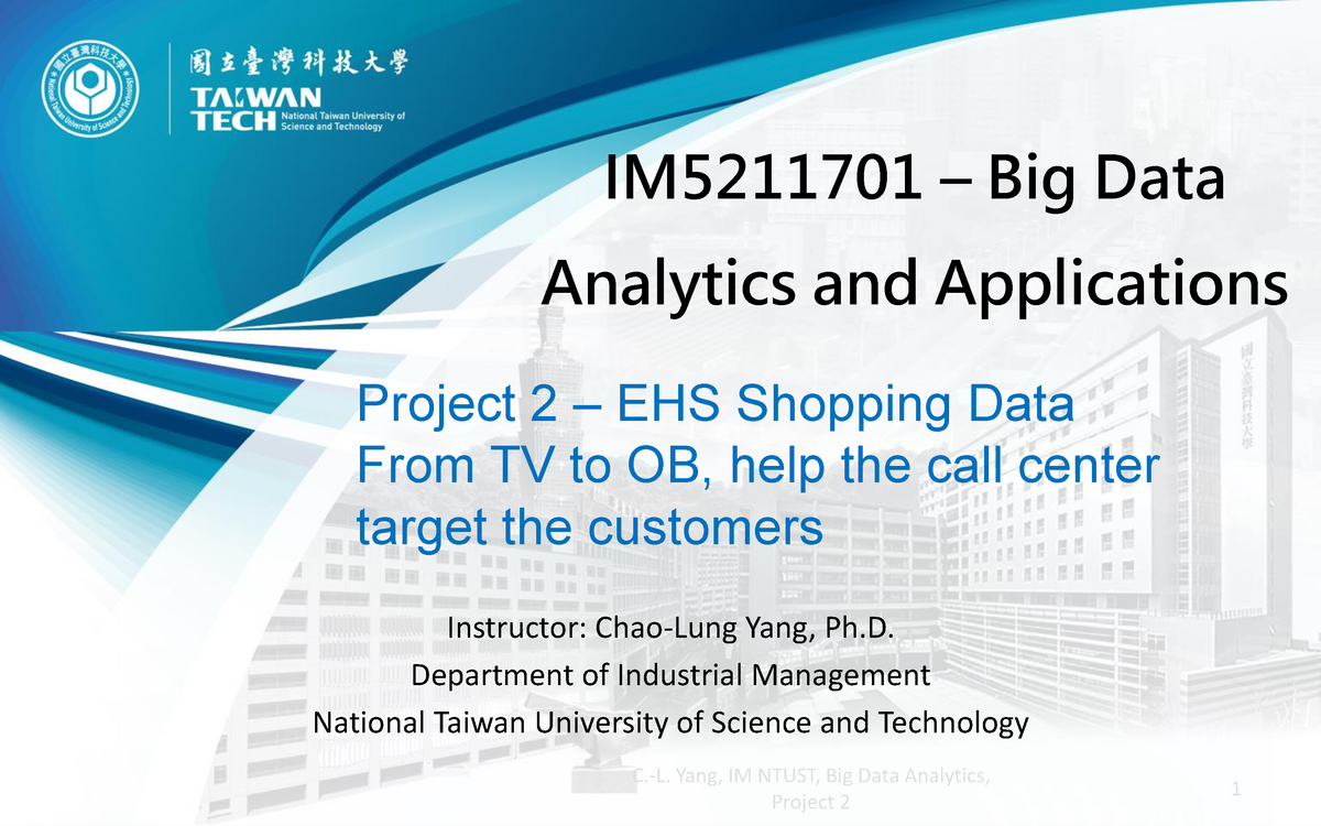 Project 2 Description - IM5211701 – Big Data Analytics And Applications ...