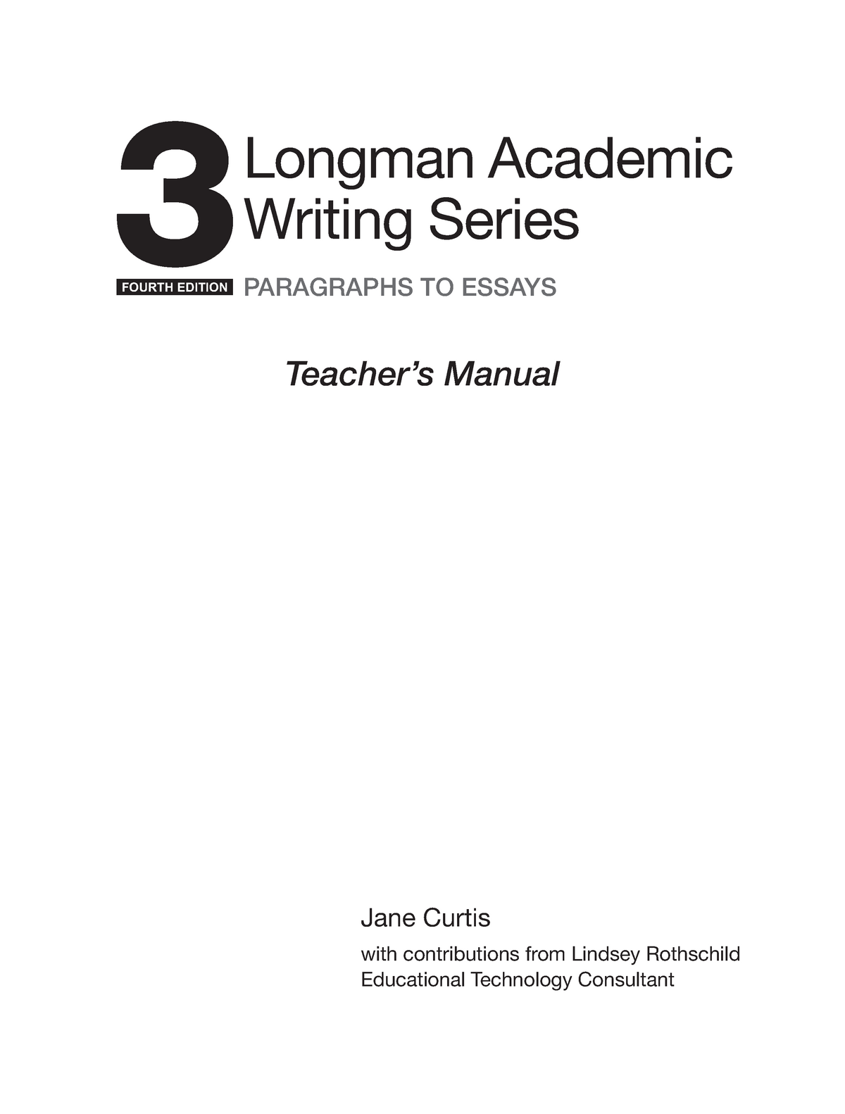 longman academic writing series 3 paragraphs to essays (4th edition) esample