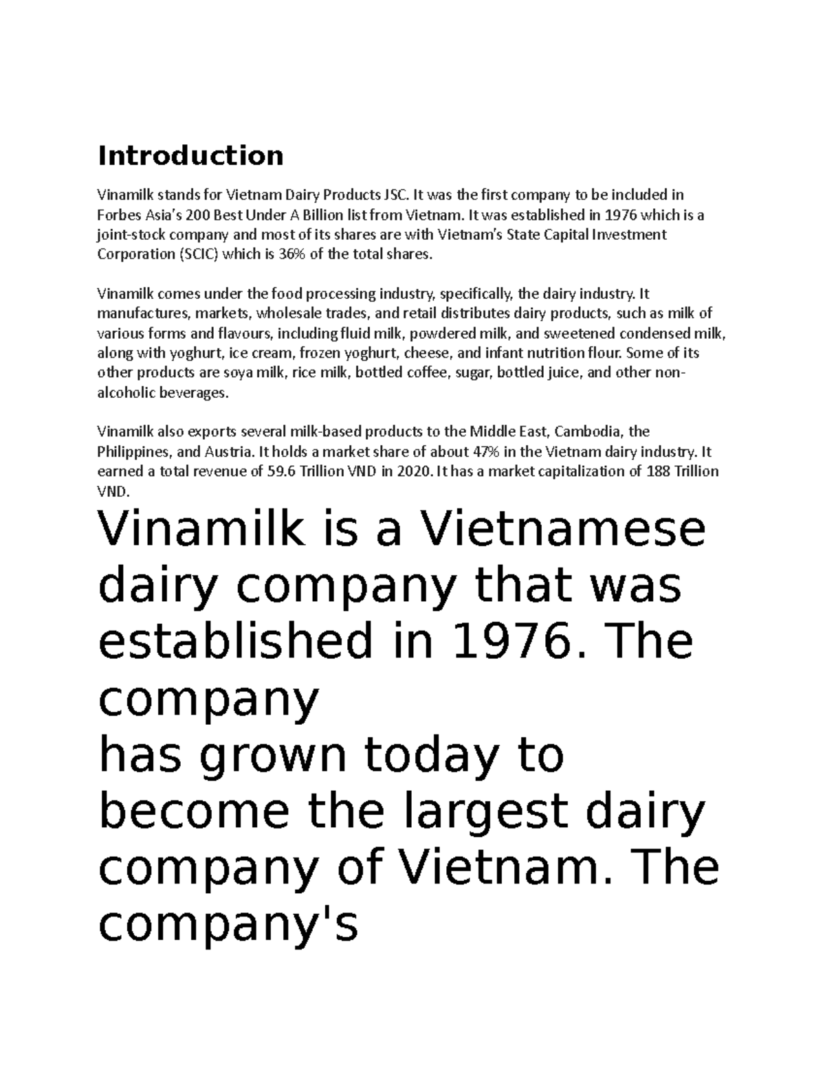 Vinamilk yogurt kakaka Introduction Vinamilk stands for Vietnam