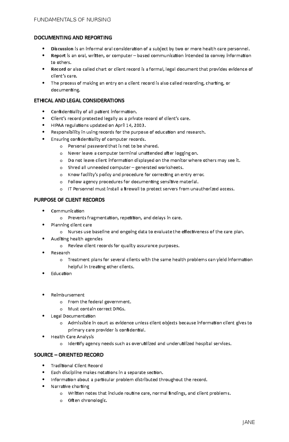 Chapter 15 - notess - DOCUMENTING AND REPORTING Discussion is an ...