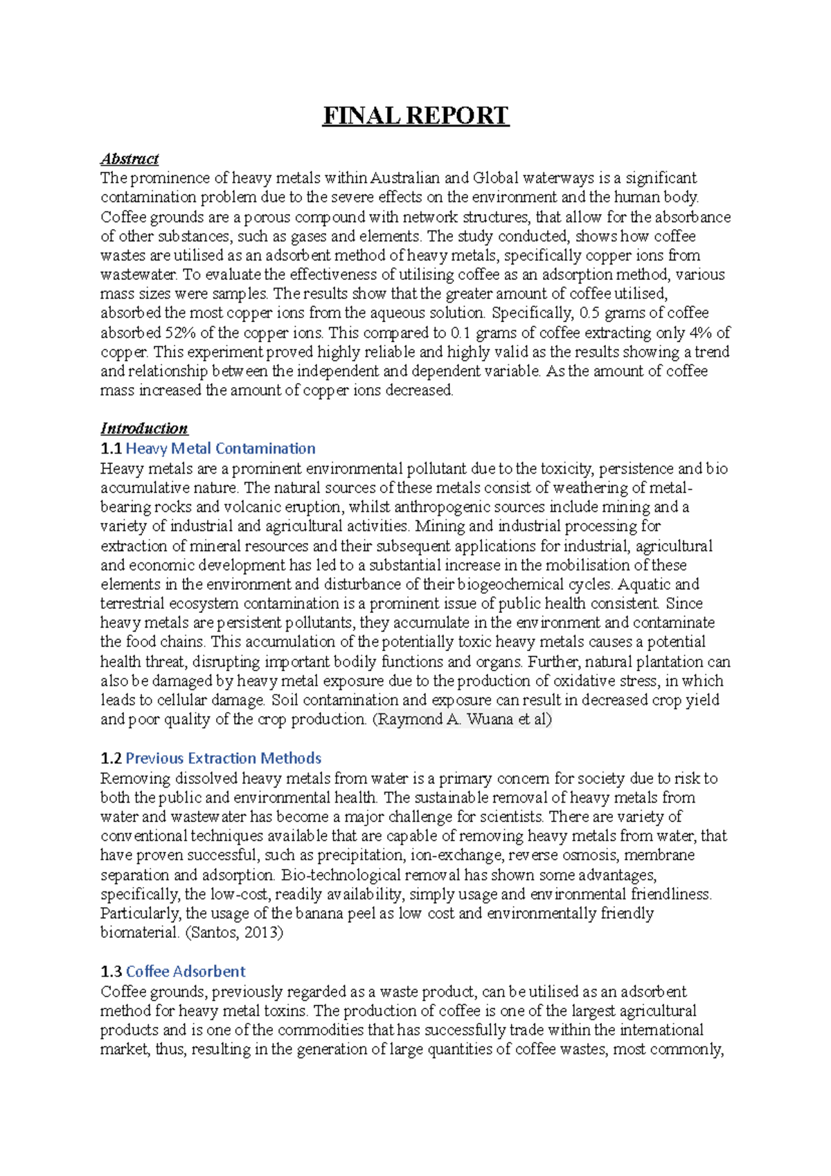 Heavy Metal and practical final Report - FINAL REPORT Abstract The ...