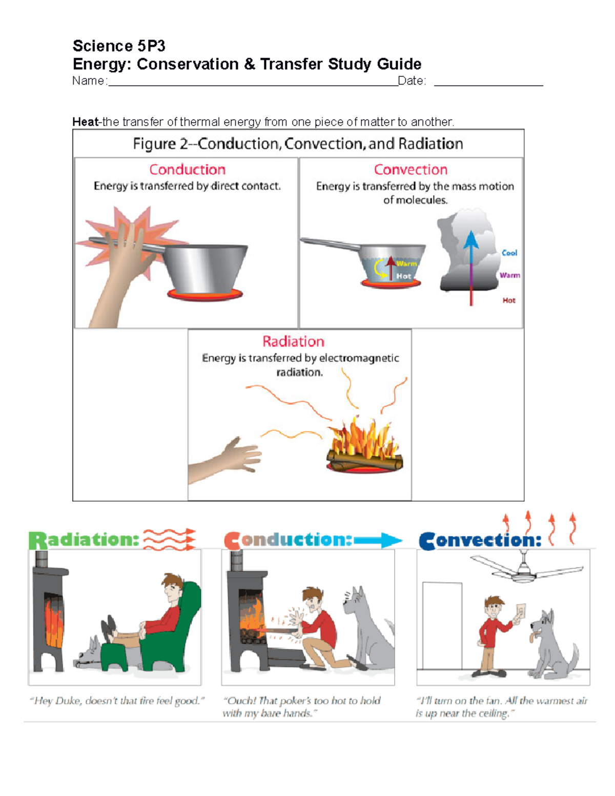 Science Heat Energy study guide - Science 5P Energy: Conservation ...
